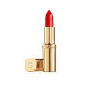 Satin Lipstick & Moisturizing Lip Colour, L'Oréal Paris Color Riche, Infused with Argan Oil & Vitamin E for 12HR Hydration, Smooth & Non-Creasing, Shade:125 Red