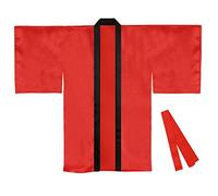 Satin Long Happy Sleeve Red L with Bee Maki 004084