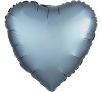 Satin Luxe Heart Foil Balloon in a box inflat and Decorated 18 Inch