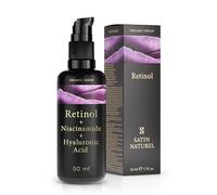 50ml Retinol Serum for Face Enhanced with Hyaluronic Acid Niacinamide & Salicylic Acid Serum - Anti Wrinkle & Acne Treatment Skincare against Blemishes - Face Serum for Women by Satin Naturel