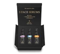 Satin Naturel Luxury Skincare Gift Set for Women - 3x30ml Hyaluronic Acid Serum, Vitamin C & Retinol - Organic Beauty - Premium Gift Box