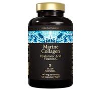 Satin Naturel Marine Collagen Capsules with Hyaluronic Acid + Vitamin C 2400mg - High Strength Collagen Supplements for Women - 120 Capsules - for Skin, Joints & Hair - Collagen Tablets Alternative