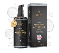 Satin Naturel 3-in-1 Mens Aftershave Balm, Moisturiser & Hair Gel, 200ml - Aloe Vera Gel with Hyaluronic Acid - Skin Care Face Moisturiser for Men - Post Shave Balm - Natural Mens Hair & Skincare