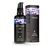 ORGANIC Almond Oil Vegan + Cold-Pressed - 100ml Glass Bottle - Skincare Rich in Vitamins for Soft Skin, Hair Care & Healthy Nails - 100% Pure Natural Cosmetics