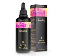Organic Rosehip Oil 100ml - Multi-use Anti Aging Essential Oil with Vitamin C A E - Face Oil Hair Growth Oil Body Oil Nails and Cuticles Oil - For a Healthy Skin Care Routine - Vegan - Satin Naturel