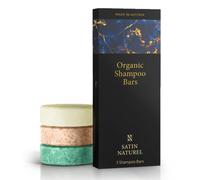 Satin Naturel Set of 3 Organic Shampoo & Conditioner Bars 180g - Argan Oil for Stronger Hair - Vegan Hair Care for Men & Women - Suitable for Greasy and Dry Hair