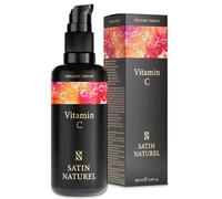 Satin Naturel Vitamin C Glow Serum 100ml with Organic Aloe Vera | Brightening vitamin C for a glowing complexion. Vegan daily face care.