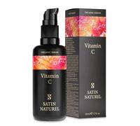 Satin Naturel Vitamin C Serum for Face 50ml - Organic Skincare with Hyaluronic Acid + Panthenol + Aloe Vera for Sensitive Skin - Reduce Dark Spots & Imprefections - Skin Care