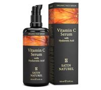 Vitamin C Serum for Face with Hyaluronic Acid 100 ml - Brightening Serum for a Rejuvenated & Glowing Skin for Women - Organic Aloe Vera Based and Vegan Face Care by Satin Naturel