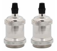 (satin nickel, 49 x 94 mm) vidaXL Lamp Holders 2 pcs Red Bronze E27 lamp base screw-in socket bulb holder