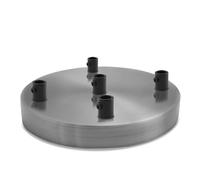 Satin Nickel 5 Outlet 120mm Ceiling Rose 25mm Height Multi Outlet Ceiling Rose For Five Spider Pendant Light Fitting Cover Plate Canopy For Modern UK Homes Office Restaurant Loft And Lighting Project