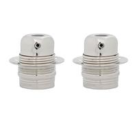 (satin nickel, 59 x 60 mm) vidaXL Lamp Holders 2 pcs Red Bronze E27 lamp base screw-in socket bulb holder