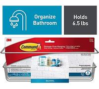 Satin Nickel Bath Shower Caddy 28cm Holds Up To 3kg Removes Cleanly 3M Command