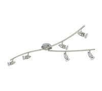 Flush Ceiling Light Colour Satin Nickel Chrome Shade Bulb GU10 6x3W Included