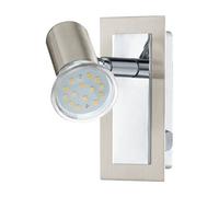 Wall Light Colour Satin Nickel Chrome Plated Rocker Switch Bulb GU10 1x5W