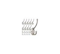 Satin Nickel Coat Hooks for Wall Pack 10 - Heavy Duty Coat Hooks Wall Mounted - Premium Design Wall Hooks Rust Free Door Hooks for Hanging
