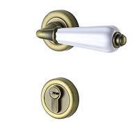 Satin Nickel Door Knobs with Lock & KeyDurable Privacy Handle for Bedroom & BathroomElegant Model F for Enhanced Security & Style