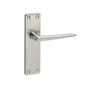 (Satin Nickel Plain) Royale Metal Lever Latch Door Handles Set