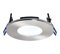 Satin Nickel Recessed Bathroom Downlight - 9W Cool White LED - IP65