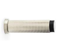 Satin Nickel Solid Brass Knurled Cylinder Projected Door Stop Internal Doors