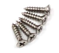 Satin Nickel Wood Screws for Hinges #9 x 3/4" Inch - Fly Cut for Self Drilling - 24 Pack