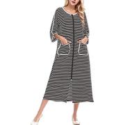 Satin Nightdress for Ladies Brushed Cotton Fabric Nightdresses Boyfriend Style Nightgowns Baggy Negligee Sleep Dress Nightwears Heart Print Nightshirts Nighttime Romantic Evenings Black