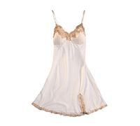 Satin Nightdress for Ladies Cotton Lace Nightdresses Women Boyfriend Style Nightgowns Slim Fit Negligee Winter Thermal Nightwears Heart Print Nightshirts Nighttime Lounge Wear White
