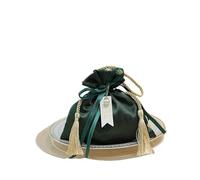Satin Packaging Bags 10/20/30pcs Silk Packing Bag Drawstring Gift Candy Pouches for Wedding Gift Bags Party Organizer Chocolate Candy Bags Supply(Green B,20pcs)