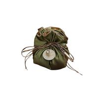 Satin Packaging Bags 5Pcs Silk Drawstring Favor Bags, Multipurpose, And Elegant Candy Pouches For Various Celebrations(Green)