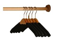 satin padded hangers 5PCS Solid Wooden Suit Hangers,360°Rotating Non-slip Sponge Clothes Rack for Coat Sweater,Wood Adult Hanger for Women and Men(For Women A)
