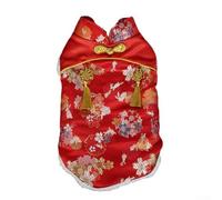 Satin Pet Cheongsam Dress Designed to Keep Your Furry Friend Comfortable at Events (XL)