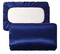 Satin Pillowcase for Hair and Skin,2pcs Luxury Beauty Sateen Pillowcases for Women, Premium Pillow Covers for Hair and Skin, with Elasticated Closure Pillow Case-G_20*30_inches