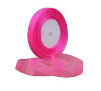 Satin Ribbon 1pc 45meters/roll 12mm Satin Ribbons DIY Wedding Christmas Handmade Bowknot Decoration Webbing Crafts(Rose,25mm Organza)