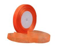 Satin Ribbon 1pc 45meters/roll 12mm Satin Ribbons DIY Wedding Christmas Handmade Bowknot Decoration Webbing Crafts(Bright Orange,20mm Organza)