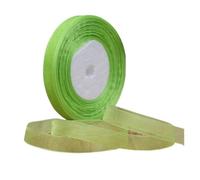 Satin Ribbon 1pc 45meters/roll 12mm Satin Ribbons DIY Wedding Christmas Handmade Bowknot Decoration Webbing Crafts(Fruit Green,25mm Organza)