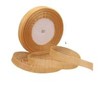 Satin Ribbon 1pc 45meters/roll 12mm Satin Ribbons DIY Wedding Christmas Handmade Bowknot Decoration Webbing Crafts(in Gold,12mm Organza)
