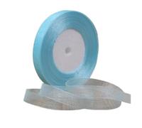 Satin Ribbon 1pc 45meters/roll 12mm Satin Ribbons DIY Wedding Christmas Handmade Bowknot Decoration Webbing Crafts(Light Blue,20mm Organza)