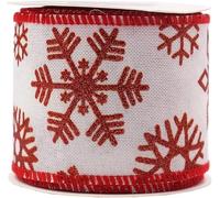 Satin Ribbon, 2.5" 5Yard Christmas Ribbons Multicolor Organza Grosgrain Satin Metallic Glitter(C)