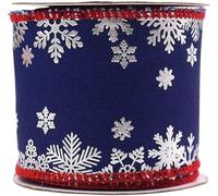 Satin Ribbon, 2.5" 5Yard Christmas Ribbons Multicolor Organza Grosgrain Satin Metallic Glitter(D)