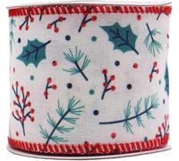 Satin Ribbon, 2.5" 5Yard Christmas Ribbons Multicolor Organza Grosgrain Satin Metallic Glitter(K)