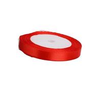 Satin Ribbon 25Yard/roll 6mm-75mm Red Satin Ribbon Bow Craft Wedding Party Decor Wrapping Scrapbooking Supplies DIY Packing Material(12mm Red)