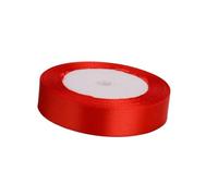 Satin Ribbon 25Yard/roll 6mm-75mm Red Satin Ribbon Bow Craft Wedding Party Decor Wrapping Scrapbooking Supplies DIY Packing Material(20mm Red)