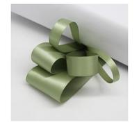 Satin Ribbon 5 Yards Moss Green Grosgrain Satin Ribbon for Packing Christmas Party Decoration Handmade DIY 16 25 38 MM(Spring Moss,6 MM)