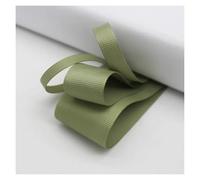 Satin Ribbon 5 Yards Moss Green Grosgrain Satin Ribbon for Packing Christmas Party Decoration Handmade DIY 16 25 38 MM(Soft Pine G,6 MM)