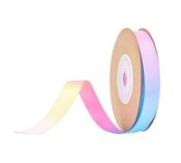 Satin Ribbon 5Yards Double Face Gradient Rainbow Satin Ribbon for Birthday Party Wrapping Decor DIY Crafts Handmade Bows Accessories(Style B-10mm,10Yards)