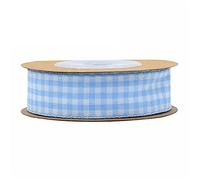 Satin Ribbon Black White Gingham Ribbon 100% Polyester Woven Edge 5m Plaid Ribbon Checked(G,15mm)