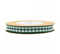 Satin Ribbon Black White Gingham Ribbon 100% Polyester Woven Edge 5m Plaid Ribbon Checked(H,6mm)