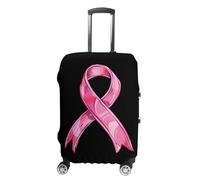 Satin Ribbon Breast Cancer Suitcase Cover Washable Luggage Protective Covers Travel S