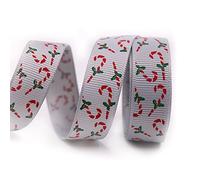 Satin Ribbon, Christmas Ribbons Printed Grosgrain Ribbon Polyester 0.6" Xmas Satin Organza(E,10yard)