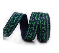Satin Ribbon, Christmas Ribbons Printed Grosgrain Ribbon Polyester 0.6" Xmas Satin Organza(H,100yard)